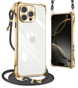 PAILAIMEN iphone 16 pro max �P�[�X 2024�N���� �N���A �l�b�N �V�����_�[ �ϏՌ� �X�g���b�v�t�� iphone16 pro max�X�}�z�P�[�X �A�C�t�H��16 pro max �J�o�[ ���� TPU �X�}�z �V���R�� �R�t�� �΂߂���
