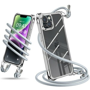iPhone 14 Plus �P�[�X �V�����_�[ �N���A iPhone14 Plus �X�}�z�P�[�X �A�C�t�H��14Plus �J�o�[ ���|�� �΂߂��� ��|���P�[�X �ϏՌ� ���� TPU ���^ �y�� �g�уP�[�X �R�t�� �΂߂��� �D��X�g���b