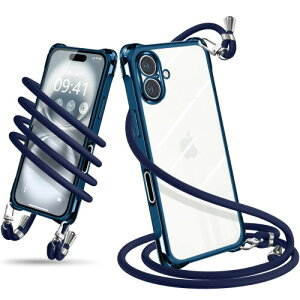 iPhone 16 Plus �P�[�X �V�����_�[ �N���A iPhone16 Plus �X�}�z�P�[�X �A�C�t�H��16Plus �J�o�[ ���|�� �΂߂��� ��|���P�[�X �ϏՌ� ���� TPU ���^ �y�� �g�уP�[�X �R�t�� �΂߂��� �D��X�g���b