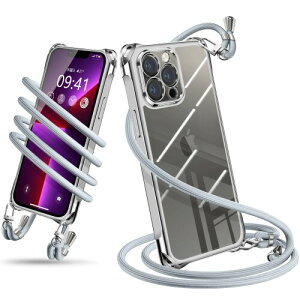 iPhone 13 Pro Max �P�[�X �V�����_�[ �N���A �X�}�z�P�[�X �A�C�t�H��13ProMax �J�o�[ ���|�� �΂߂��� ��|���P�[�X �ϏՌ� ���� TPU ���^ �y�� �g�уP�[�X �R�t�� �΂߂��� �D��X�g���b�v�t��