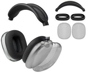 SOULWIT �ی�L�b�g for AirPods Max 2/1 (2026/2024/2020, USB-C/Lightning) �p TPU �J�o�[ �{ �w�b�h�o���h �J�o�[ �{ �C���[�p�b�h �P�[�X �����ʕی� �A�N�Z�T���[ �L�Y�h�~ ���ɋ��� ��y�ɐ􂦂� �h�o