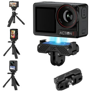 JJC DJI Osmo 360 Osmo Action 5 Pro �N�C�b�N�����[�X�}�E���g �}�O�l�b�g�� 1/4�l�W�� ���c�B�e�\ �܂��ݎ� �O�r ���B��_ �i�C�������A���~�ގ� �ϋv�� �g�ѕ֗� �V���R���p�b�h���� �C�菝