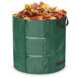 NKAKTSU ガーデンバッグ 自立式 園芸バッグ 大容量 272L / 400L / 500L 折りたたみ式 大型 庭用袋 再利用可能 落ち葉 枝 草 集草 園芸 ゴミ収集 たい肥 収穫用 取っ手付き コンポストバッグ