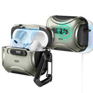 ESR AirPods Pro2 P[X MagSafeΉ AirPods Pro 2/1 (2023/2022/2019) (USB-C/LightningP[uΉ)A}OlbgWbNA͂ȗh~ACyberV[Y u[