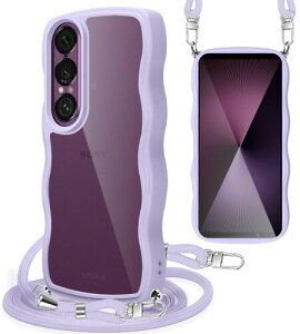 Yuanlai For SONY Xperia 1 VII �P�[�X �V�����_�[ SO-51F / SOG15 �X�}�z�P�[�X �ϏՌ� �N���A �g�^ �G�N�X�y���A1 VII �J�o�[ ���|�� �΂߂��� �R�t�� �D��X�g���b�v�t�� ���������\ ���O���\