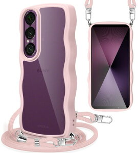 Yuanlai For SONY Xperia 1 VII �P�[�X �V�����_�[ SO-51F / SOG15 �X�}�z�P�[�X �ϏՌ� �N���A �g�^ �G�N�X�y���A1 VII �J�o�[ ���|�� �΂߂��� �R�t�� �D��X�g���b�v�t�� ���������\ ���O���\