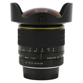 8mm f3.0超広角フィッシュアイレンズ 180広角固定焦点レンズ F（DX）/ APS-Cカメラと互換性があり Nikon D3200 D3300 D3400 D5200 D5300 D5500 D7200 D500などに対応。