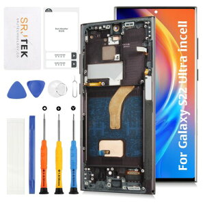 SRJTEK For Samsung Galaxy S22 Ultra 5G InCell LCDtplʌCpSC-552C SC-G14/ SM-S908fɑΉ Phantom Blackt[t ^b`plfW^CU[ LCDfBXvC^b`XN[ fW