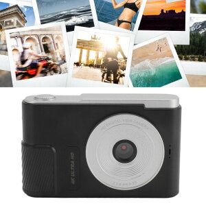 schwarzer Digitalkamera, 4K HD-Videokamera mit 16x Zoom, 48 MP mit Autofokus, Vlogging-Kamera, 2.4-Zoll-Display plus Kleinformat und -Kompaktheit, f?r Sch?ler und Bloggen (schwarz)