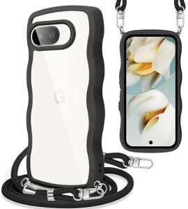 Yuanlai For Google Pixel 9a �P�[�X �V�����_�[ �X�}�z�P�[�X �ϏՌ� �N���A �g�^ �s�N�Z�� 9A �J�o�[ ���|�� �΂߂��� �R�t�� �D��X�g���b�v�t�� ���������\ ���O���\ (�u���b�N)