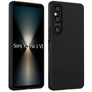DIFAYA Xperia 1 VI ケース マットブラック 米軍MIL規格 『SO-51E/SOG13 対応』 防塵 耐久 携帯便利 柔軟性 TPU素材 薄型 軽量 レンズ保護 Xperia 1 vi ケース 黒い