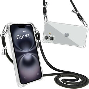 peipeizi For iPhone 16 Plus �p �P�[�X �V�����_�[ �N���A ���|�� �A�C�t�H��16 Plus �p �X�}�z�P�[�X ���C�����X�[�d�Ή��J�o�[ �ϏՌ� ���� �y�� �ČR�K�i �l�C �؍� �_�� ������ (�u���b�N)