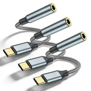 USB Type-C 3.5mm �C���z���ϊ��A�_�v�^�[ DAC���� Hi-Fi���� USB-C AUX�ϊ��P�[�u�� iPhone 16/15 Pro Max iPad Pro MacBook Galaxy S24 Pixel�Ή� ���ϋv �i�C�����҂� �i3 ����j
