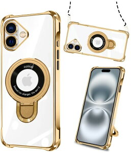weiaoluo iPhone 16 plus P[X Ot ACtH16 plus P[X MagSafeΉ NA iPhone16 plusJo[ ԍڃz_[ CAX[d ϏՌ ͋ Sʕی wh~ }Olbg @\