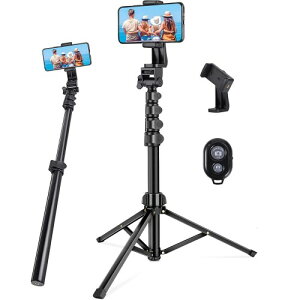 �X�}�z �O�r �ő卂172cm,2 in 1 ���B��_�O�r 450g�y�� �A���~�j�E������4�i�K�L�k 360�p�x���� �d�b�z���_�[�t���X�^���h ���ׂẴX�}�z�@��Ή� iPhone�V���[�Y/Android�V���[�Y (172cm)