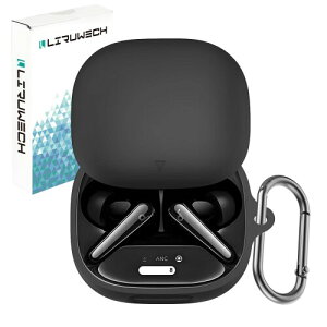 LIRUWECH for Soundcore Liberty 4 Pro�P�[�X �ی�J�o�[ �V���R���P�[�X �ϏՌ� �h�� �h�o �L�Y�h�~ �����[�d�\ �S�ʕی�P�[�X �J���r�i�t��Liberty 4 Pro case (�u���b�N)