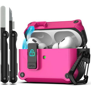 RFUNGUANGO AirPods Pro ��2����/��1���� �����h�~�ی�P�[�X ���S���b�N�݌v���� �����|�b�v�A�b�v�ی�P�[�X �t���{�f�B�n�[�h�ϏՌ��V�F�� AirPods Pro 2 (2023/2022/2021���f��) �ɑΉ� - �u���b�N +