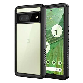 Lanhiem Google Pixel 7 防水ケース 完全防水 IP68米軍規格 耐衝撃 滑り止め 防塵 防雪 ワイヤレス充電対応 水中保護カバー Google Pixel7 防水カバー ブラック