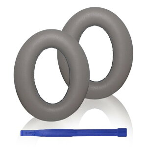 Adhiper Momentum 4 イヤーパッド ゼンハイザー Momentum 4 オーバーイヤー/オーバーイヤーヘッドフォン用交換用イヤーパッド プロテインレザー(グレー)