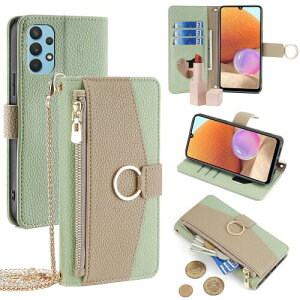 For Galaxy A32 5G �P�[�X �蒠�^ �V�����_�[ For �M�����N�V�[ A32 5G SCG08 ���z�^ �J�o�[ ���|�� �΂߂��� ���ϋ��t�� ���� ������� �����O�X�g���b�v �W�b�p�[���K���� �J�[�h���[ ���u�� ��