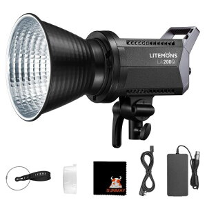 GODOX LA200D LEDrfICg101000@1m 8 FXƖAPPRg[CRI96 TLCI 97 230W 5600K R}[XCuu[hLXgAV[grfIA|[g[gʐ^p̃RpNgȃfCCgCg