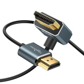 Twozoh HDMI ケーブル L型 向下 90度 オス-オス 3M、超薄型スリムHDMIコード 3D/4K@60Hz対応 適格請求書発行可
