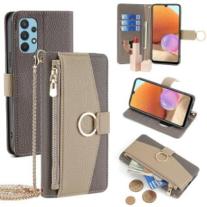 For Galaxy A32 5G �P�[�X �蒠�^ �V�����_�[ For �M�����N�V�[ A32 5G SCG08 ���z�^ �J�o�[ ���|�� �΂߂��� ���ϋ��t�� ���� ������� �����O�X�g���b�v �W�b�p�[���K���� �J�[�h���[ ���u�� ��