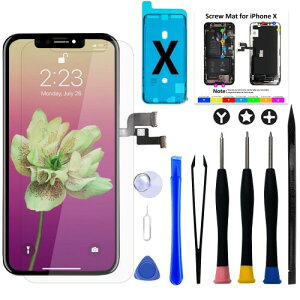 Brinonac iPhone X OLED tpl (LCDtplł͂Ȃ) ʌLbg - 5.8C`A3D^b`Ή - CHƕیtBt