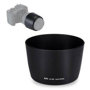 JJC Canon ET-60 �t�������Y�t�[�h �L���m�� Canon RF 75-300mm f/4-5.6 / EF 75-300mm f/4-5.6 III USM/EF-S 55-250mm f/4-5.6 IS II�����Y �p Canon ET-60 �݊� �U58mm�ی�t�B���^�[ �� �����Y�L���b�v �����\