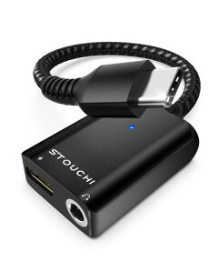 USB Type C to 3.5mm �C���z���ϊ��A�_�v�^�[ Stouchi 2in1 DAC���� 24bit/96kHz Hi-Fi���� 30W�����[�dPD/QC�Ή� ���L�������� ���ϋv�ґg�i�C�����P�[�u�� �A���~�� �^�C�vC�C���z���ϊ��P�[�u�� ���