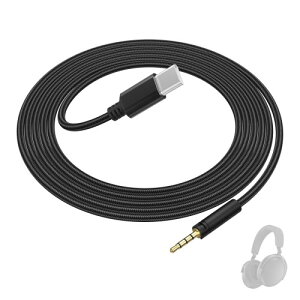 USB-C �w�b�h�z�� �I�[�f�B�I�P�[�u�� 1.4m Sennheiser Momentum 4/3/2.0/1.0, HD1 On-Ear/Over-Ear, HD 400S/450BT, PXC 550/550-II, ACCENTUM Plus �Ή� AUX �R�[�h ���y/�ʘb/�Q�[���p