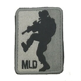 アメリカ軍 メジャーリーグ ドアキッカー MLD アフガニスタン イラク 駐留部隊 ジョークパッチ ミリタリー ワッペン ベロクロ着脱式 (ACUグレー)