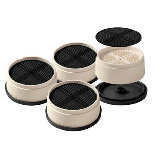 継足し 継ぎ足 テーブル脚台 高さ調整 ベッド・テーブル・ソファ・机・こたつ 高さを上げる足 暖房器具 (耐荷重1000kg) 丸型 高さ4cm 重ね合わせ使用可能 ベージュ