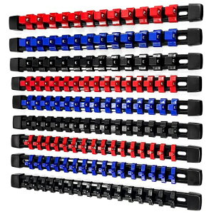 Socpuro �\�P�b�g�z���_�[ 6.35mm/9.5mm/12.7mm �\�P�b�g ���[�z���_�[ ABS�f�� ��e�� �\�P�b�g�I�[�K�i�C�U�[ �����^�b�` �������� ���[ �Ǌ|�� �g�ѕ֗� �E���h�~ (9�{�Z�b�g)