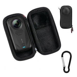 Insta360 X4 Air �Ή��L�������O�P�[�X(�I���W�i�������Y�L���b�v�j�̂��߂̉^���P�[�X �X�g���[�W�o�b�O���s�ی�J�o�[Insta360 X4 Air�Ή��t���i�̂��߂̃J���r�i�[�t���n�[�h�V�F��