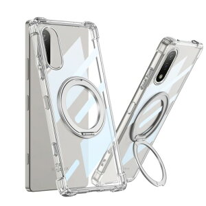 weiaoluo �P�[�X Xperia Ace II �N���A �p�� �����O�t�� xperia ace ii SO-41B �J�o�[ �ی�V�F�� ���傤���� �X�^���h�@�\ 360°��]�\ �w��h�~ �]�|�h�~ TPU �X�^���h ��I�ȕی� �y�� ���^ ����TP