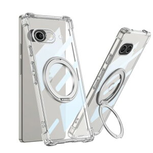 weiaoluo �P�[�X Google Pixel 10a �N���A �p�� �����O�t�� �s�N�Z��10a �J�o�[ �ی�V�F�� ���傤���� �X�^���h�@�\ 360°��]�\ pixel 10a �ی�J�o�[ �w��h�~ �]�|�h�~ TPU �X�^���h ��I�ȕ�