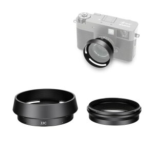 JJC Fujifilm X-half�p�����Y�t�[�h + �A�_�v�^ �x�m�t�C���� X �n�[�t X-HF1 �Ή� �U37mm�ی�t�B���^�[�Ή� F-XHFUV�t�B���^�[�ƕ��p�\ ������\�� ���˖h�~ �����Y�ی� �_�[�N�O���[