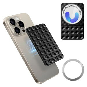 シリコン吸盤フォンケース マグネット 吸盤式スマホスタンド ハンズフリー ポータブル 磁気吸着マウント Magsafe用 携帯電話ホルダー 鏡 キッチン 浴室スマホホルダー iPhone&Androidに対応