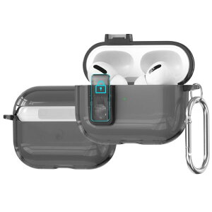 YAODLE For AirPods pro 3 �P�[�X TPU�f�� �����X�i�b�v�X�C�b�`�t�� �G�A�[�|�b�Y�v�� 3�i2025�j �p�P�[�X ���C�����X�[�d�\ �L�Y�≘��h�~ �w��ɋ��� �t�b�N�t�������h�~(�N���A-�u���b�N)