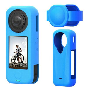 For Insta360 X4 Air ��p�P�[�X �V���R���J�o�[ �����Y�ی�J�o�[ �_�炩���e�͐��� �ϏՌ� ���h�~ �y�� �E���ȒP ���􂢉\ (�u���[)