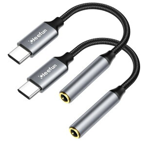 CLEEFUN USB Type-C 3.5mm USB C �C���z���W���b�N�ϊ� �A�_�v�^�[ DAC���� �^�C�vc �C���z�� �ϊ� ���y/�d�b/���ʒ��� �n�C���]�Ή� iPhone15�V���[�Y/iPad/iPad Pro/Android/typec�@��ɓK�p �u���b�N