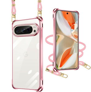 xiusiteli for Google Pixel 9 Pro XL �P�[�X �N���A �V�����_�[ �s�N�Z�� 9Pro XL �g�уJ�o�[ �ϏՌ� �S�ʕی� �X�}�z�P�[�X �X�g���b�v�t�� ���|�� �΂߂��� ��|���P�[�X ��|�� �X�}�z�P�[�X TPU
