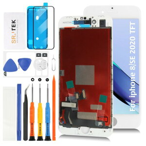SRJTEK for iPhone SE 񐢑 (2020) / 8 ʌ݊ tLCDfBXvC ^b`XN[ fW^CU[ Cppl A2275 A2296 A2298 Cc[tizCgj