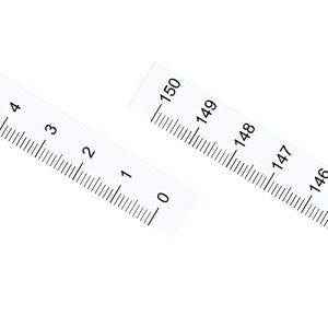 Kozelo 粘着テープメジャー メートル法 150cm x 縦読み 防水スティッキールーラーテープ 透明