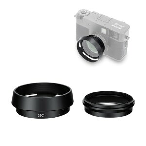 JJC Fujifilm X-half�p�����Y�t�[�h + �A�_�v�^ �x�m�t�C���� X �n�[�t X-HF1 �Ή� �U37mm�ی�t�B���^�[�Ή� F-XHFUV �t�B���^�[�ƕ��p�\ ������\�� ���˖h�~ �����Y�ی� �u���b�N