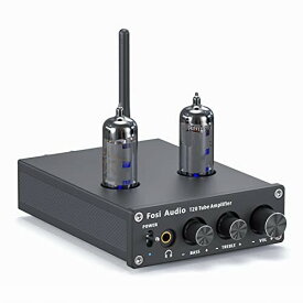 Fosi Audio T20 Bluetooth 5.0真空管アンプ 100W TPA3116D2 3.5mm ヘッドフォンアンプ ステレオオーディオアンプ 2チャンネル Hi-Fi 小型 クラスD ボリューム調整可能 アンプ 6A2真空管(電源付き) (T20)