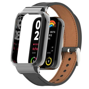 (ULIGADUO) poh For Xiaomi Band 8 ProɑΉ یP[X̌^ vxg \tgU[ (ubN)