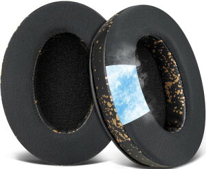 SOULWIT ��p�W�F�� �C���[�p�b�h for Sony MDR-CD900ST/MDR-7506/MDR-1ABT/RBT/RNC & ATH M50X/M40X/WS660BT/WS1100, for Arctis 7/9/5/Nova 7/Pro Wired, G Pro X, Razer Kaira/Barracuda �V���[�Y �p�b�h �u���b�N�S�[���h