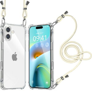 iPhone 16 Plus �P�[�X �N���A �V�����_�[ �ϏՌ� ���|�� �񂩂� �΂߂��� ��|�� �A�C�t�H��16plus �J�o�[ ���߉\�� ���� �����h�~ �c/�� �����h�~ 2WAY �i�z���C�g�j